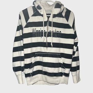 Rag Wear Women’s Striped Half-Zip Hoodie Size L
